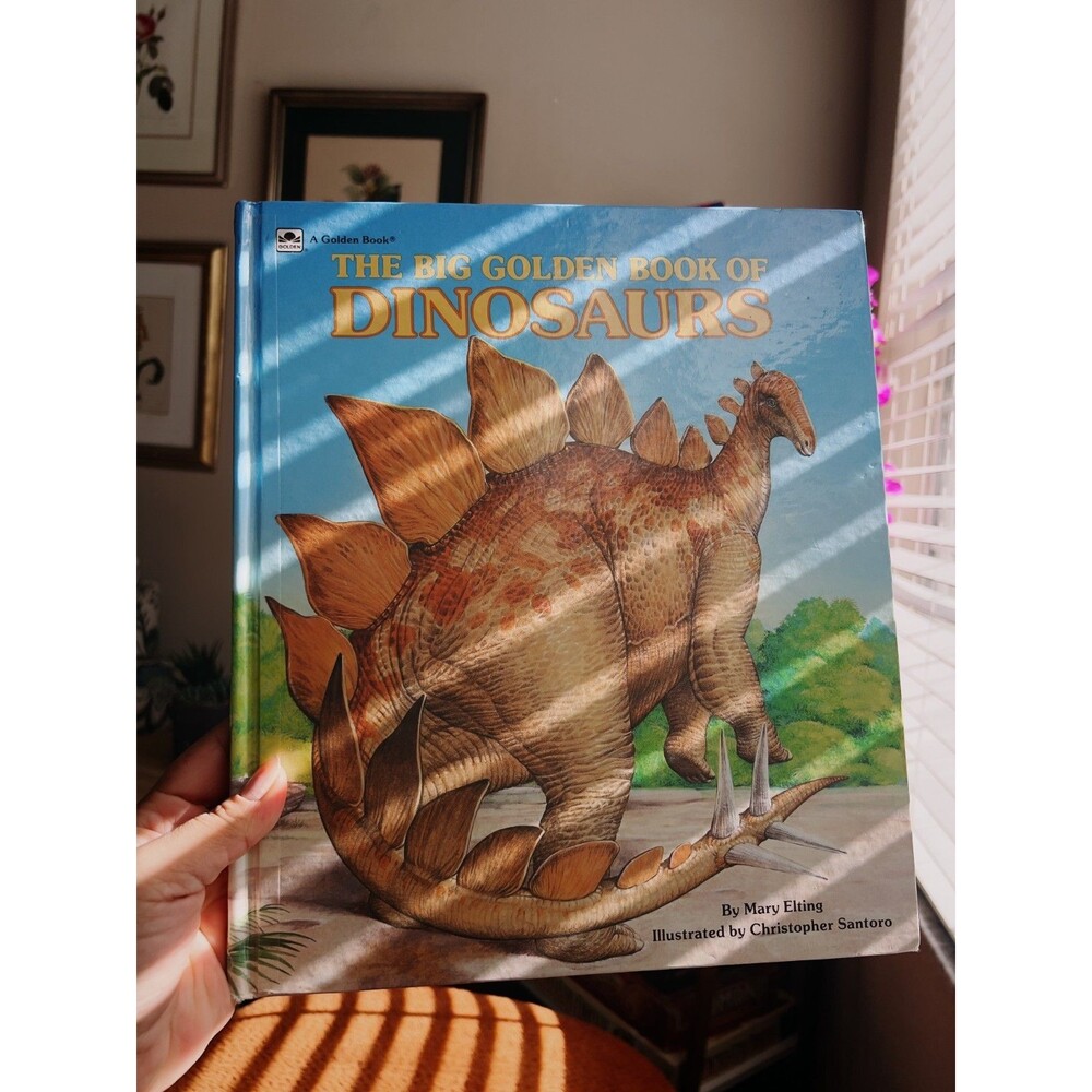 Vintage The Big Golden Book of Dinosaurs 80's Hardcover Kid's Educational Book